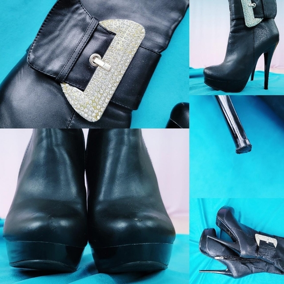 Black Platform Knee High Boots - Picture 5 of 5